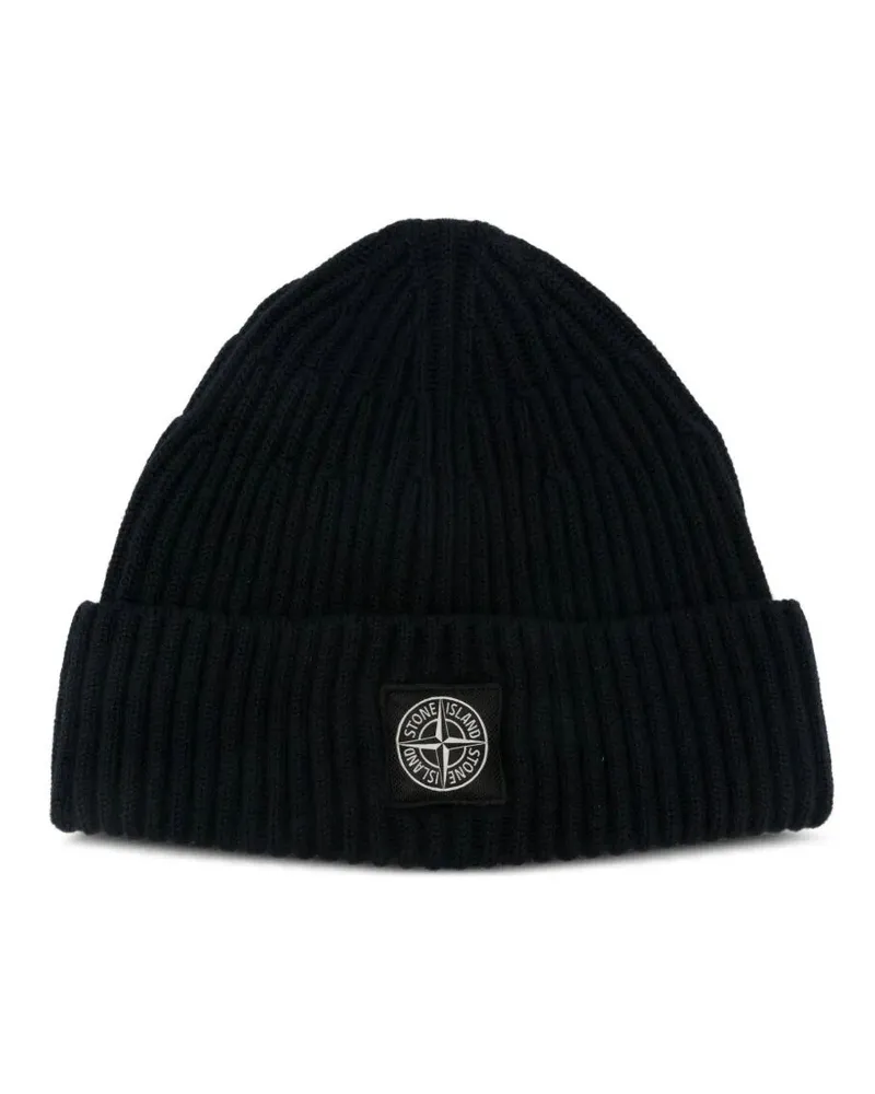 Stone Island Full Rib Rws" Wool Beanie Blue