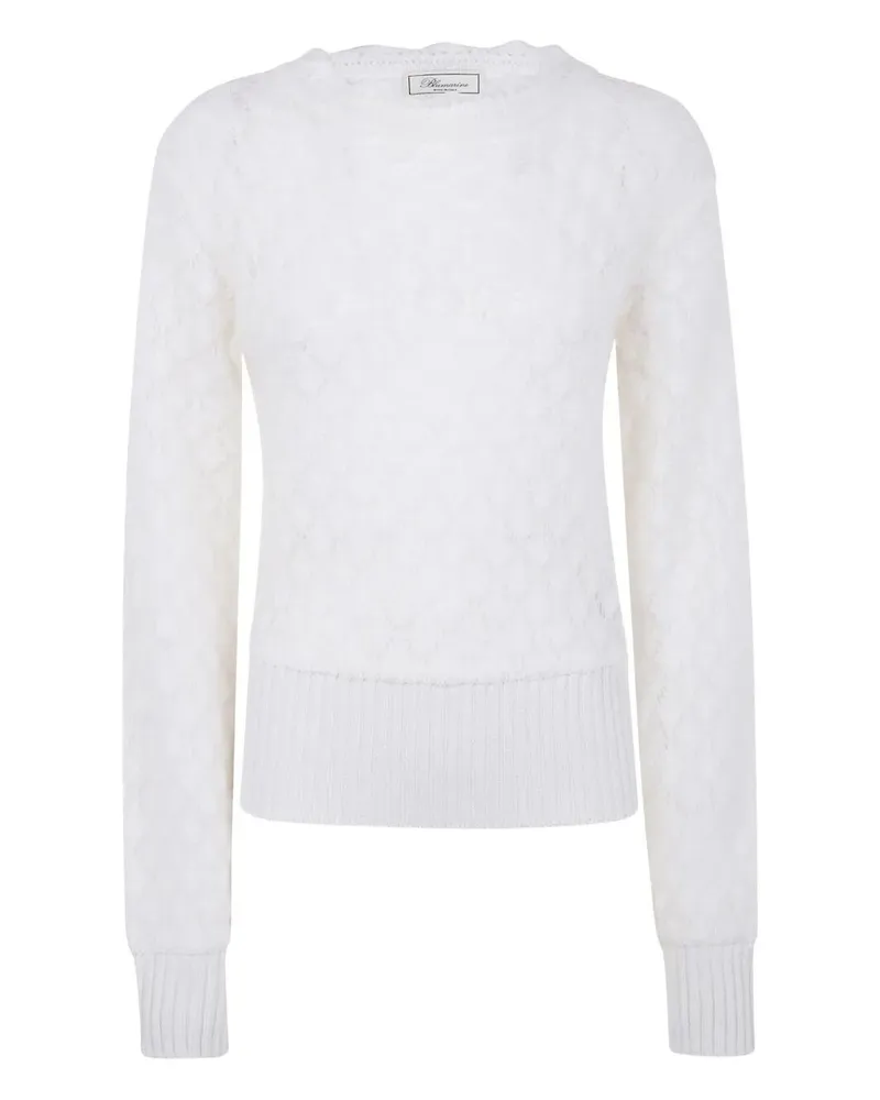 Blumarine Crew Neck Knit White