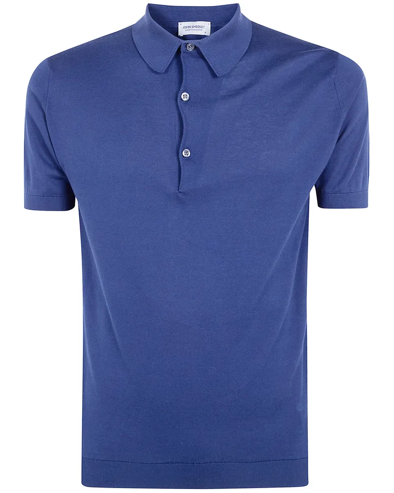 John Smedley Adrian" Short Sleeves Shirt Blue