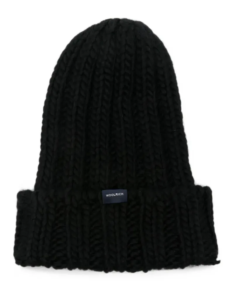 Woolrich Hat Chunky Beanie Black