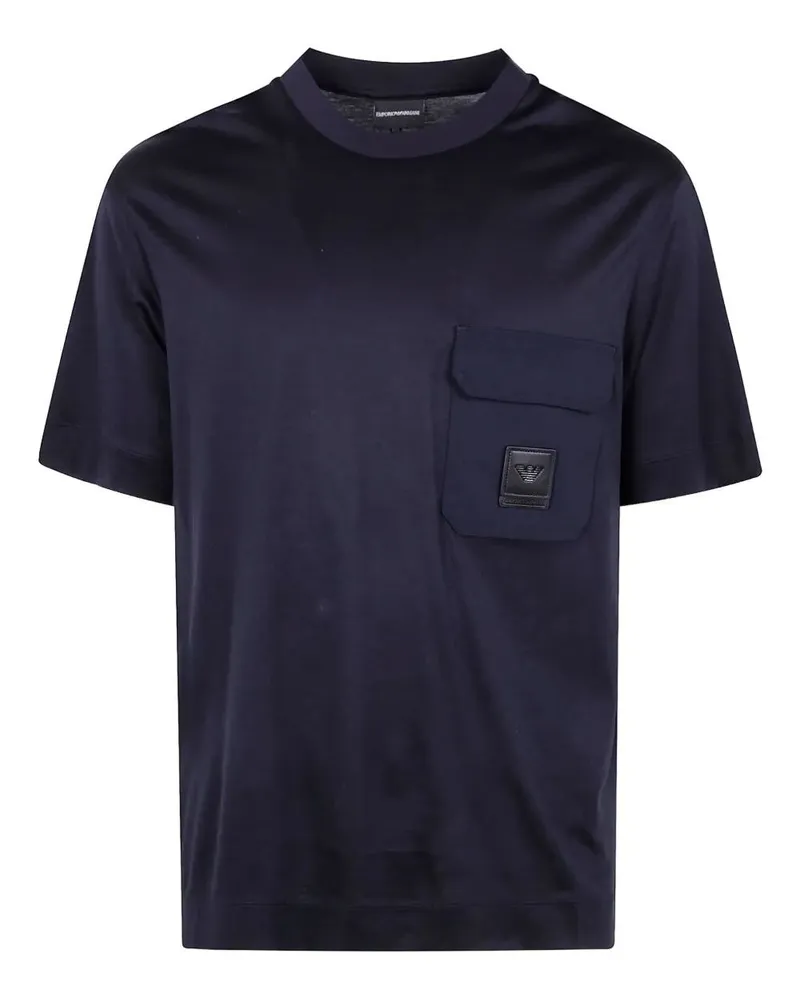 Emporio Armani Short Sleeves With Pocket T-Shirt Blue