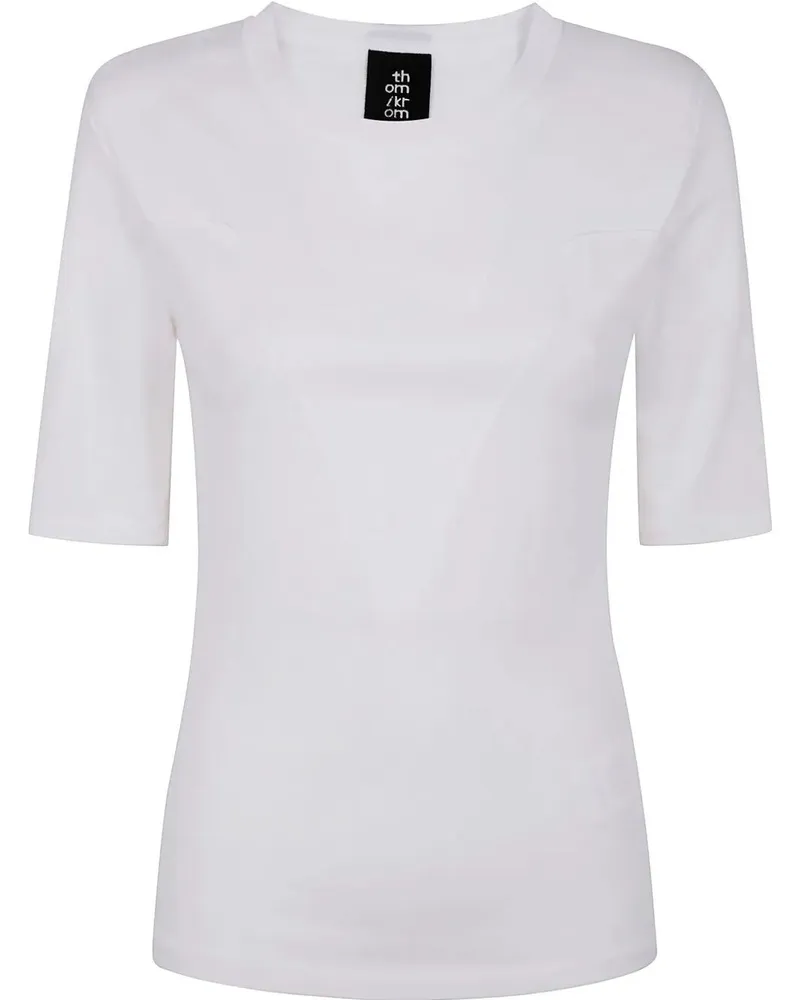 THOM KROM Women T-Shirt Worked White