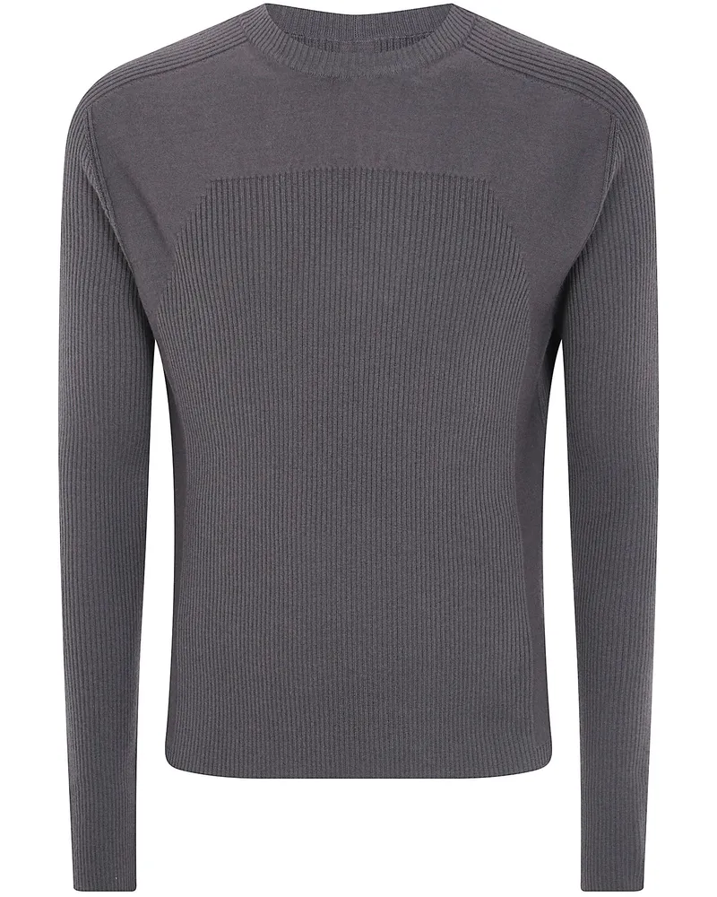 Rick Owens Sweater Ribbed Gray