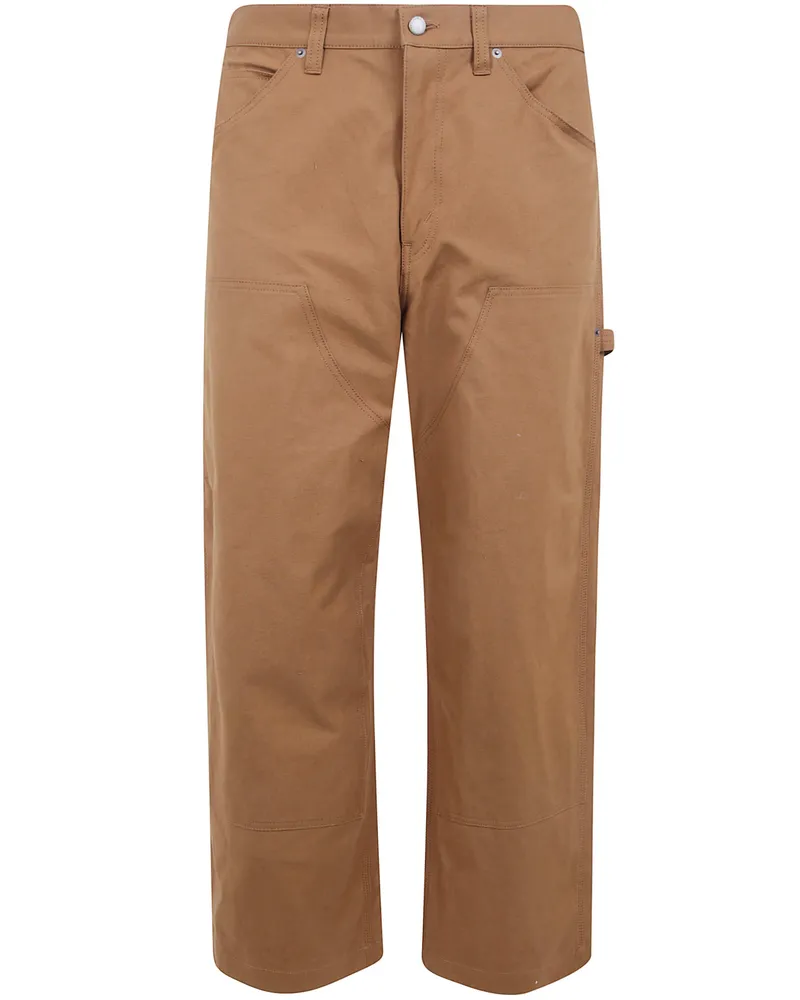 Comme des Garçons Wide-Leg Trousers "Boxy Wide Leg Cotton Trouse Brown