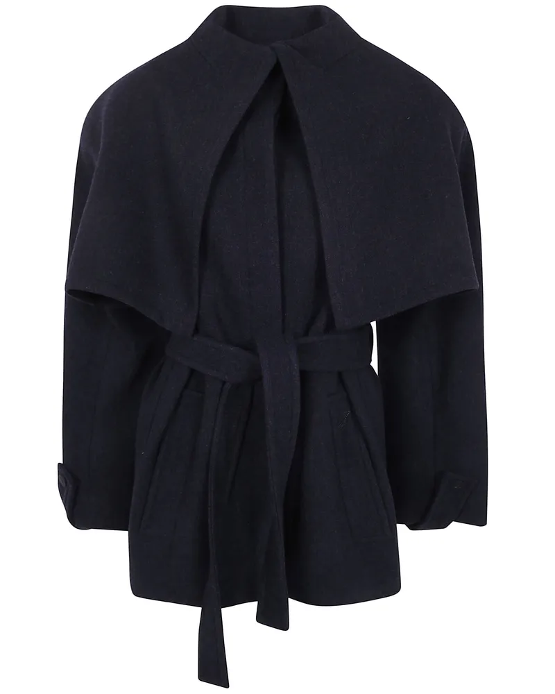 Jacquemus Belted Coat "Le Caban Bolero Gray