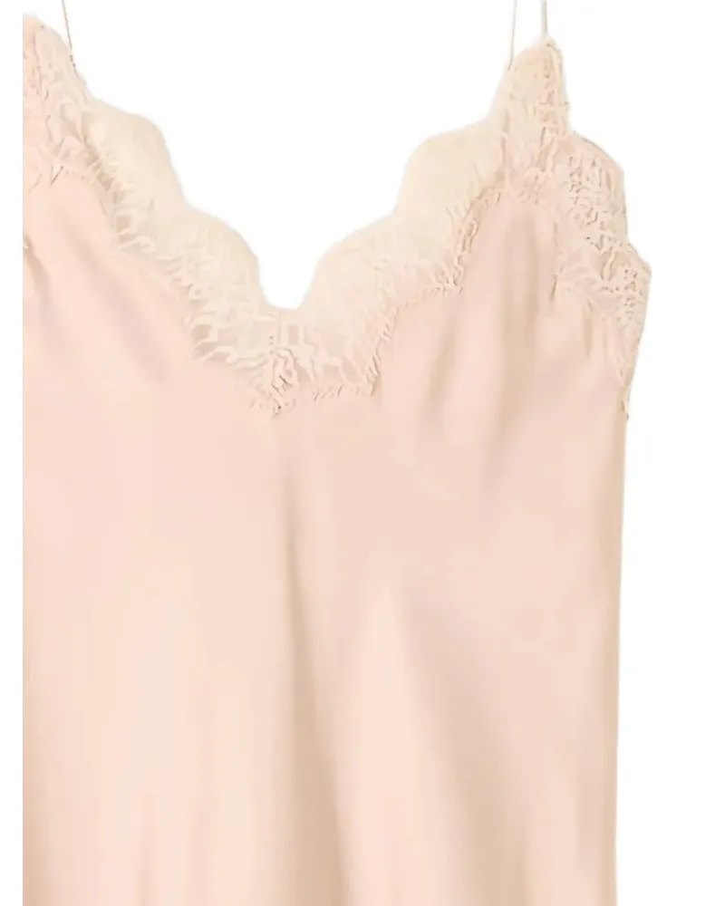 Róhe Lace Silk Camisole Pink