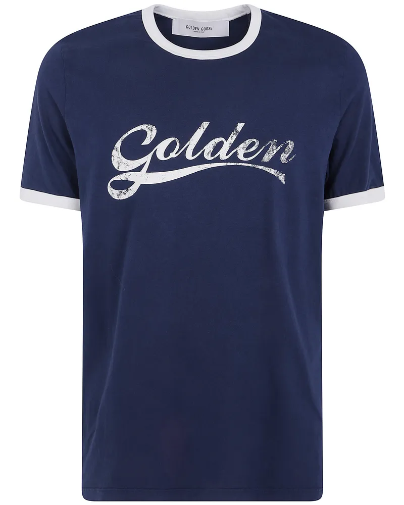 Golden Goose T-Shirt Slim Fit "Journey M's Blue