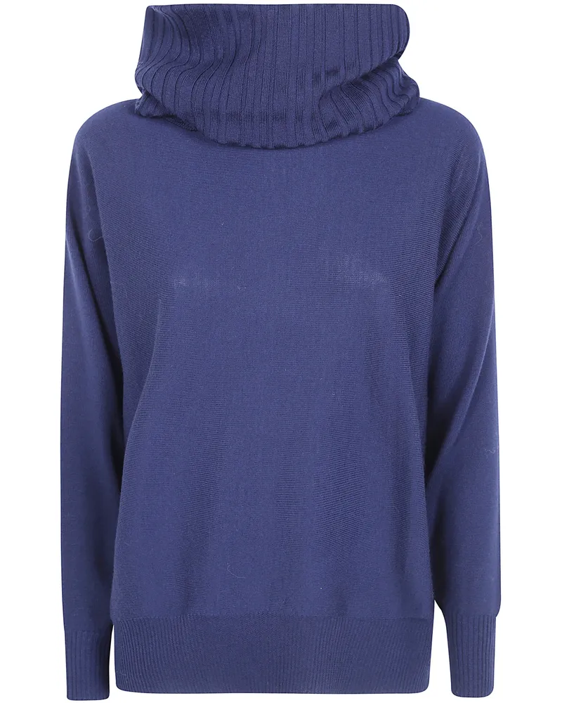 D.EXTERIOR D. EXTERIOR Sweater Merino Turtle Neck "Oversized Blue