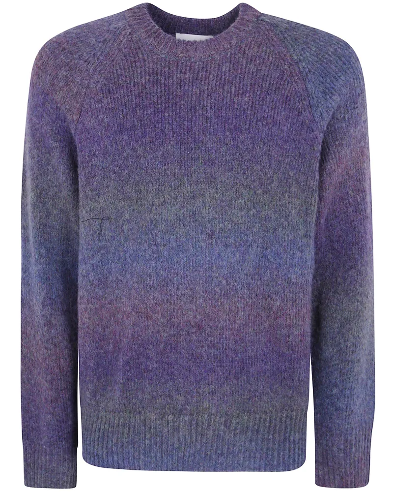 LES DEUX Gradient Round Neck Knit Sweater Pink