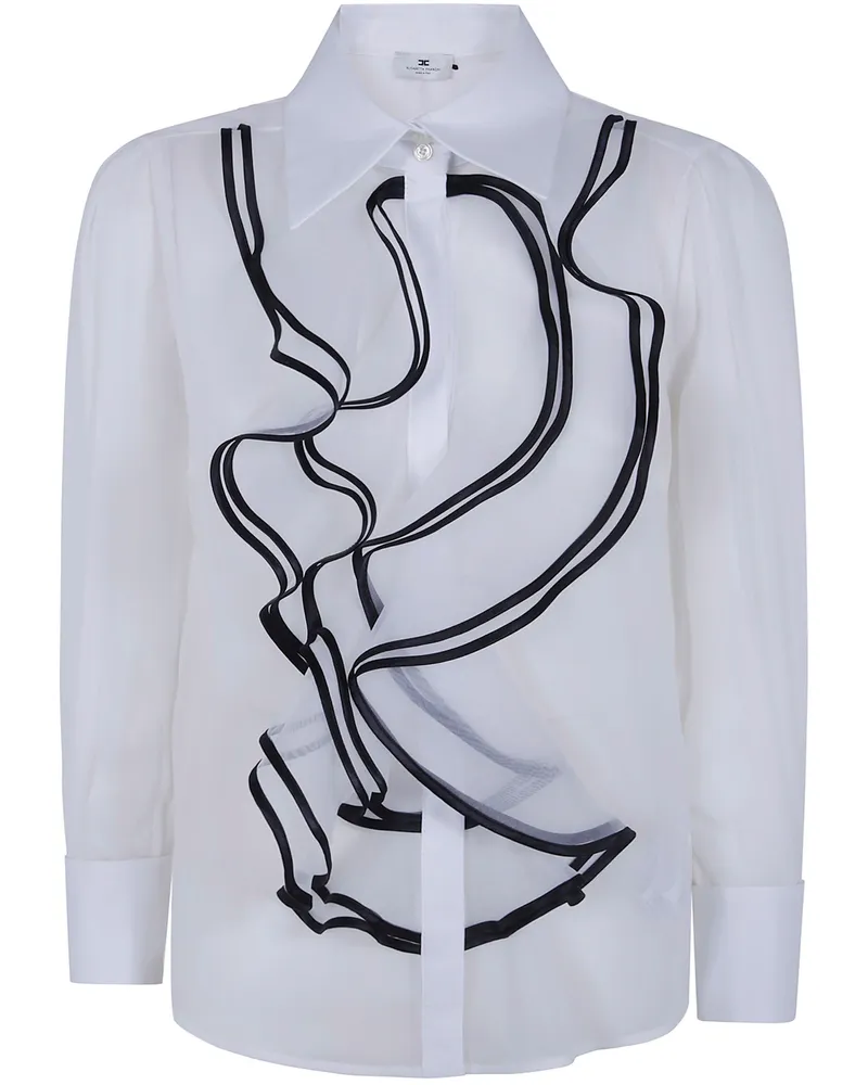 Elisabetta Franchi Shirt Ivory Black Black