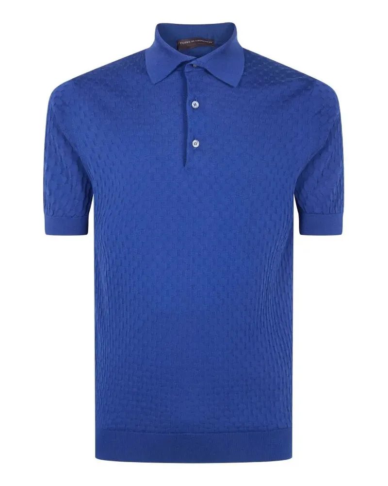 Filippo de Laurentiis Short Sleeves Polo Shirt Blue