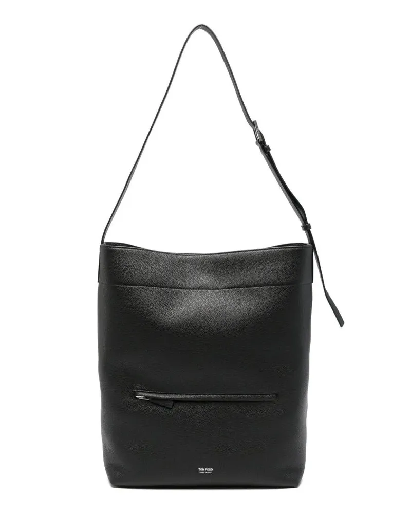 Tom Ford Bag Grain Leather Bucket Bag Black