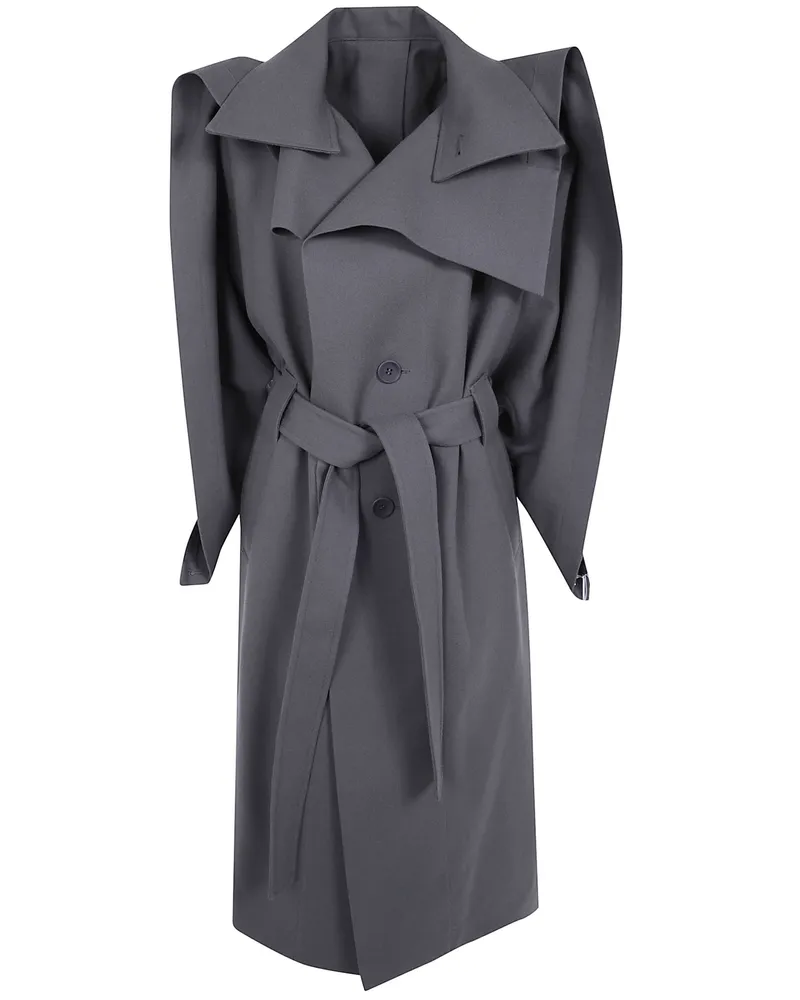 Issey Miyake Coat Gray "Calligraph Gray