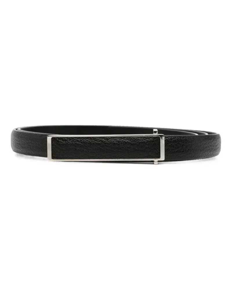 Tom Ford Belt Goat Leather "Shiny Grain Black