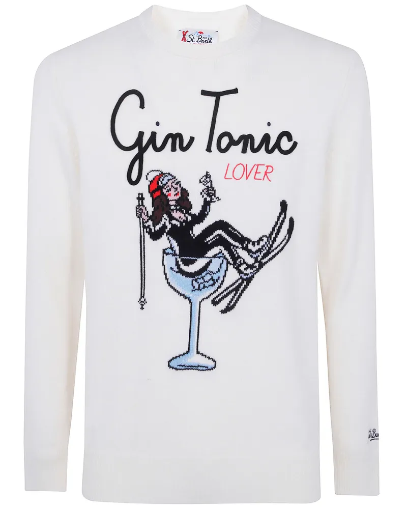 MC2 Saint Barth Sweater Round Neck "Heron White
