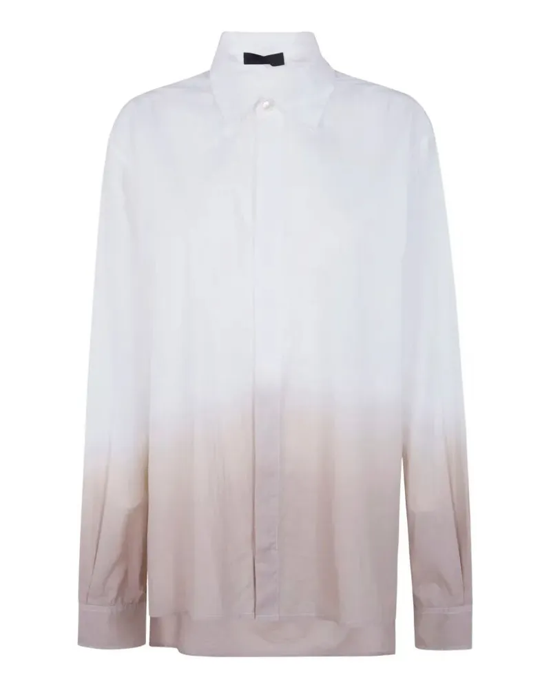 Maria Calderara Shaded Cotton Muslin Shirt White