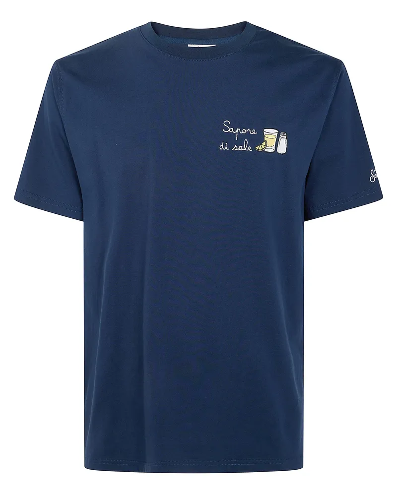 MC2 Saint Barth T-Shirt Cotone Blu "Portofino Sale Tequila Blue
