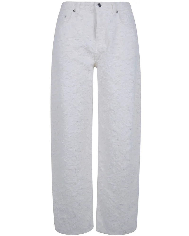 Haikure Wide-Leg Jeans "Clyde Double Fur Denim White