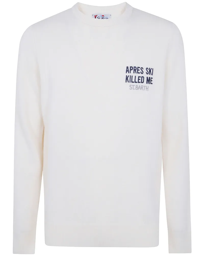 MC2 Saint Barth Sweater Round Neck "Heron White