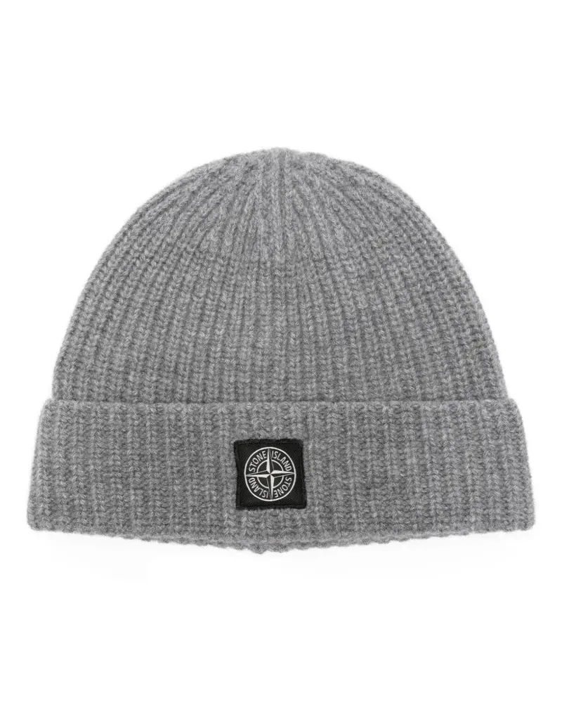 Stone Island Light Rws Geelong" Wool Beanie Gray
