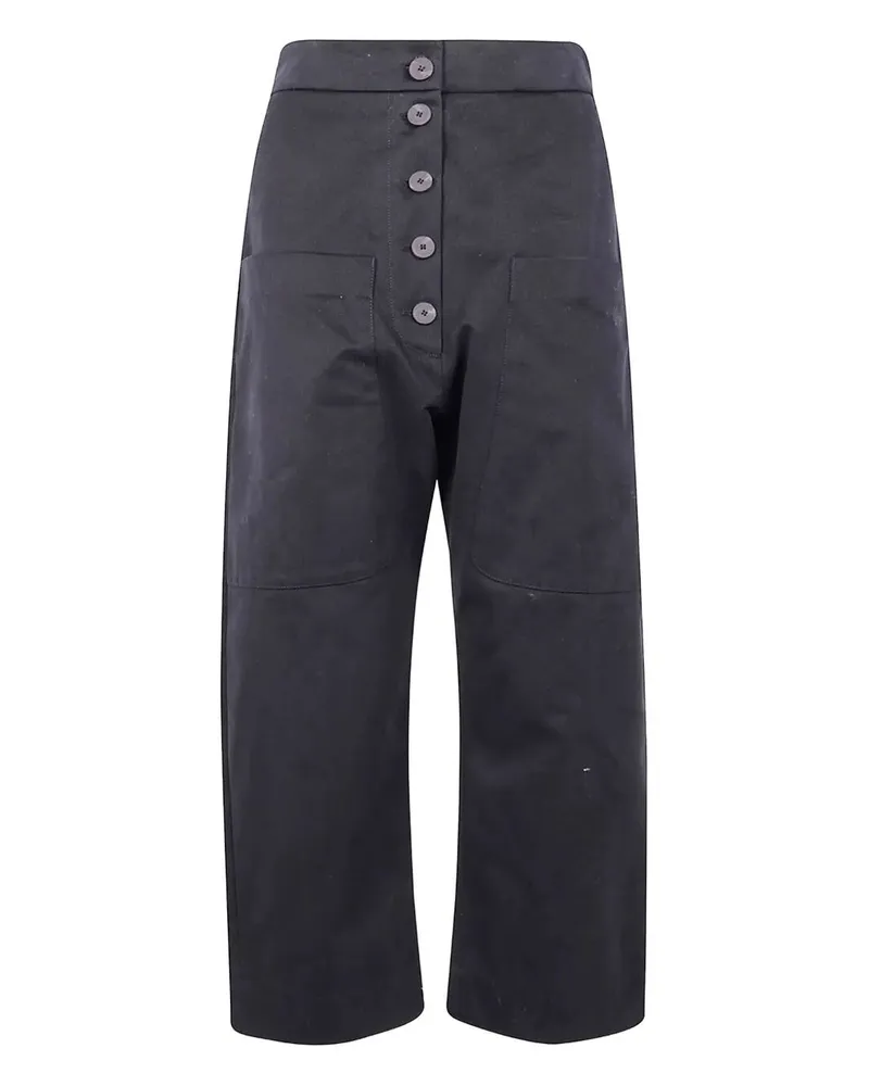 Studio Nicholson Rounded Drop Crotch Trousers Black