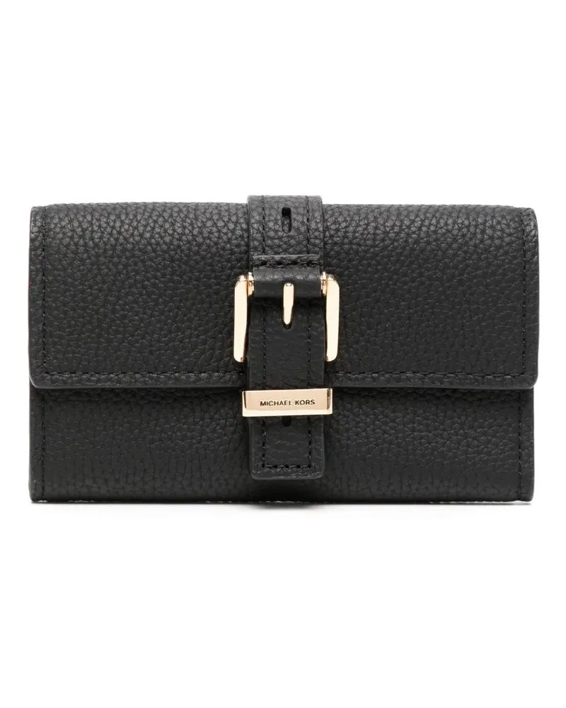 Michael Kors Nolita Medium Flap Trifold Wallet Black