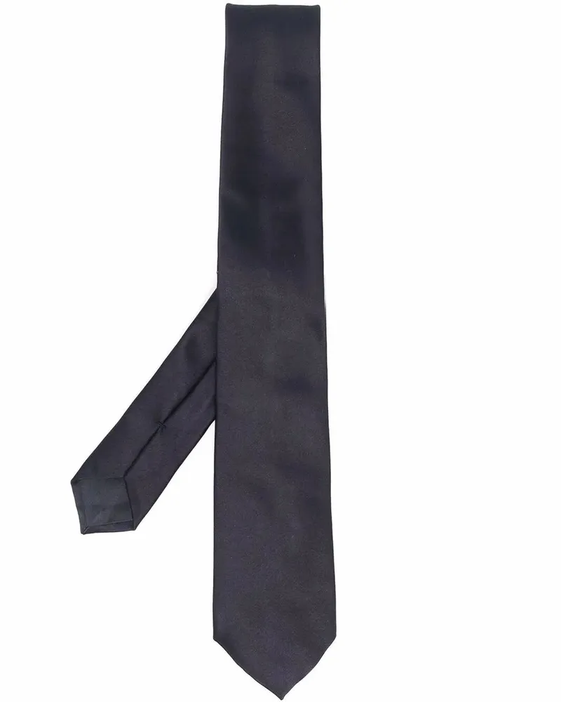 Giorgio Armani Woven Jacquard Tie Blue