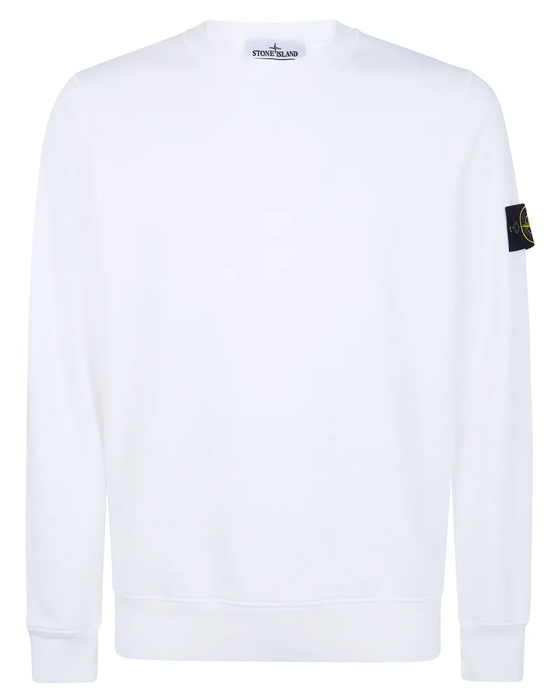 Stone Island Round Neck Sweatshirt White