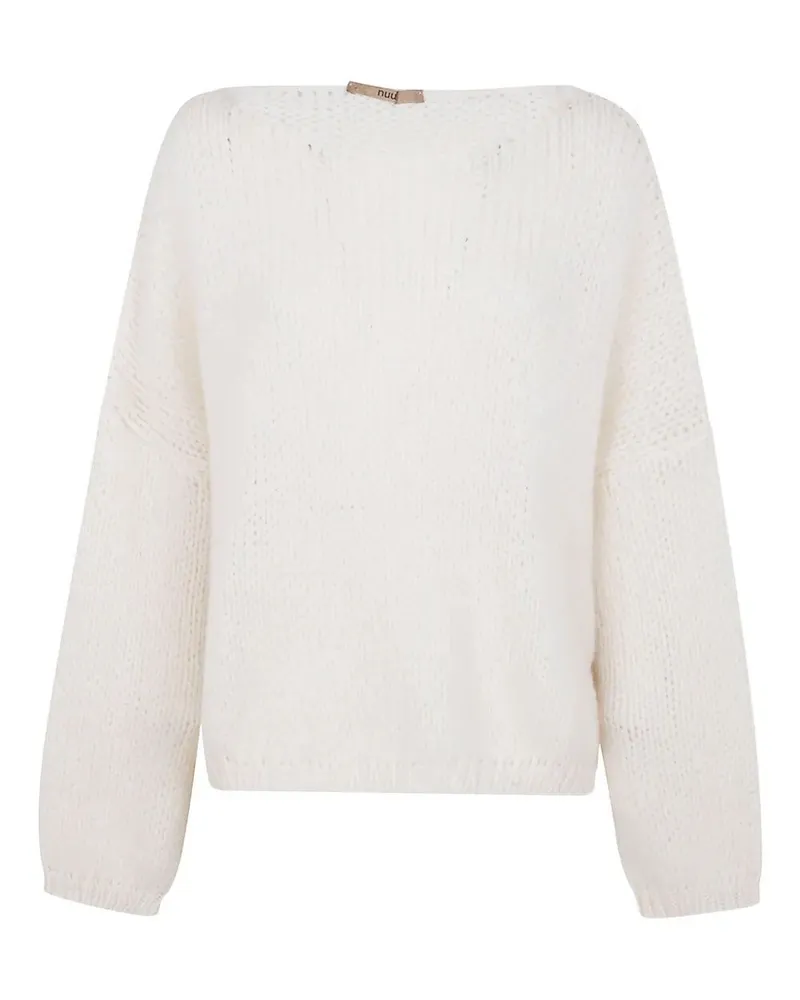 Nuur Long Sleeves Boat Neck Sweater Beige