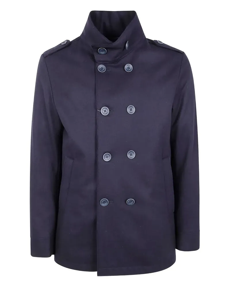 Herno Military Short Peacoat' Coat Blue