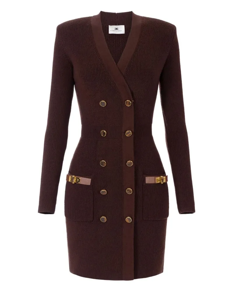 Elisabetta Franchi Robemanteau Dress Brown