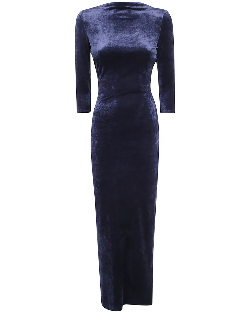 Giorgio Armani Dress Long Sleeve "Midi Round Neck Dress Black