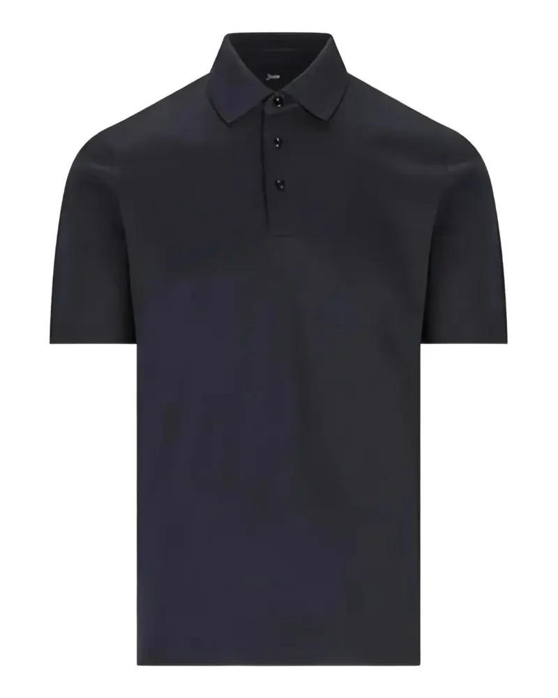 Herno Short Sleeves Polo Shirt Blue
