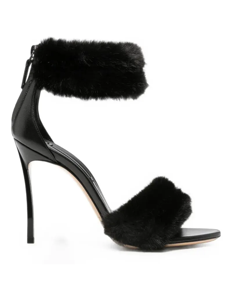 Casadei Ecofur Sandals "Diva Black