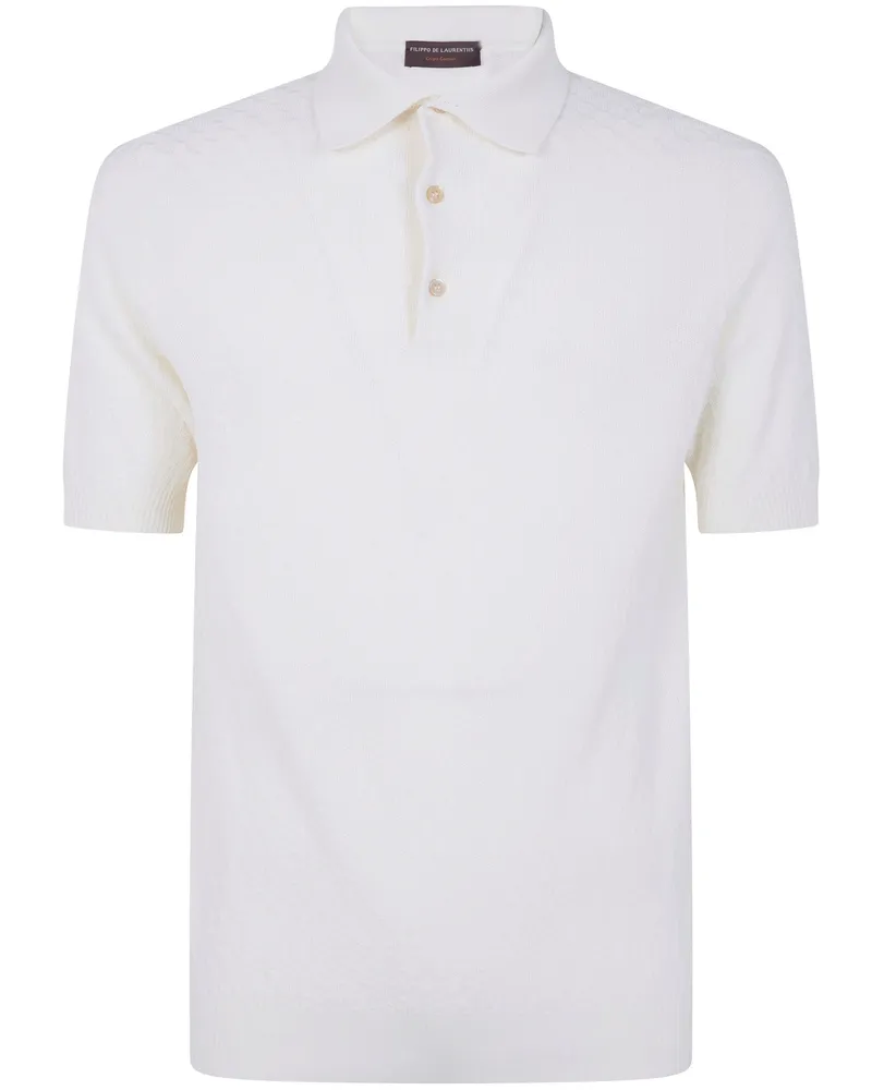Filippo de Laurentiis Short Sleeves Polo Shirt White