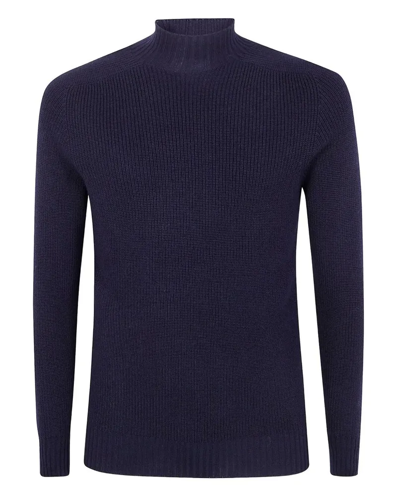 Gran Sasso Turtle Neck "Gransasso Lupo" Sweater Blue