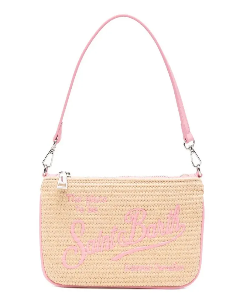 MC2 Saint Barth Parisienne Mini Straw" Shoulder Bag Pink