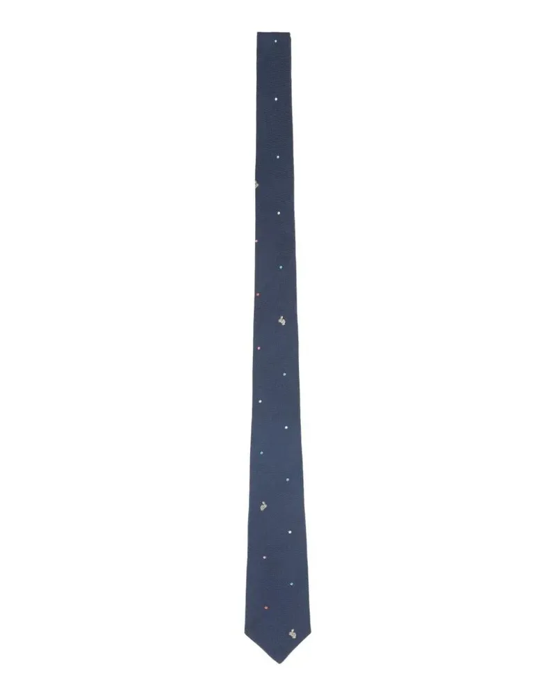 Paul Smith Tie Spot Rabbit Blue