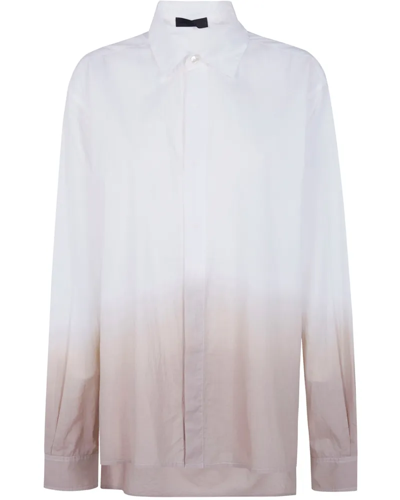 Maria Calderara Shaded Cotton Muslin Shirt White