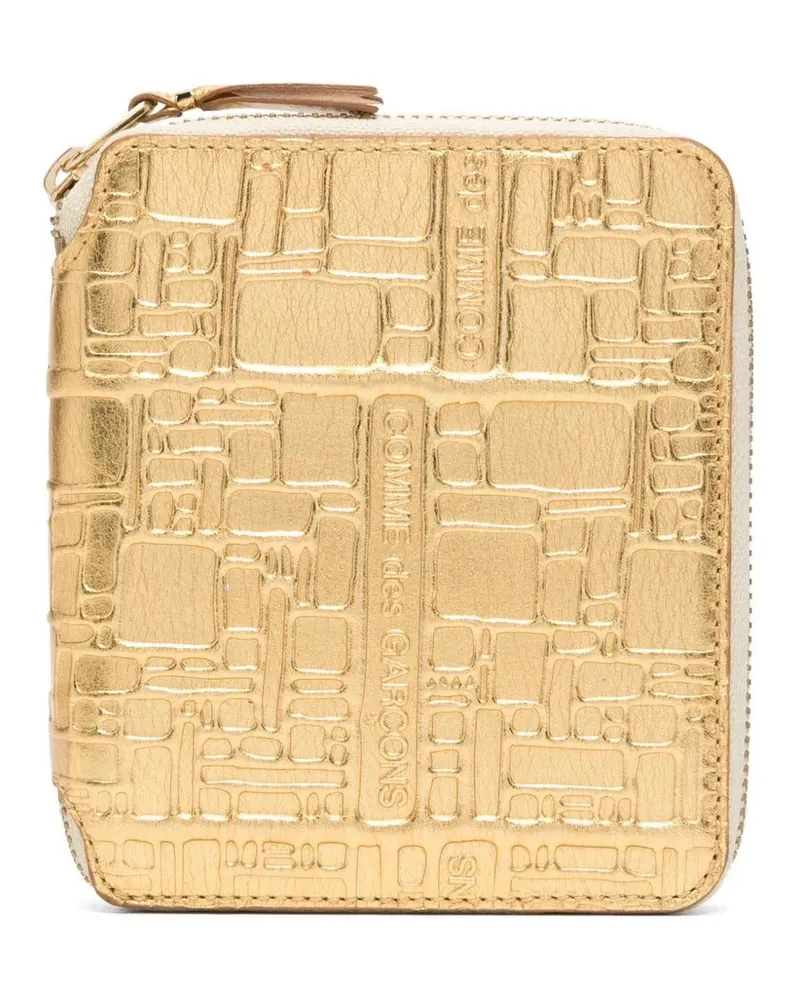 Comme des Garçons Embossed Logotype Wallet Metallic