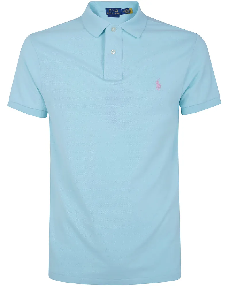 Ralph Lauren Short Sleeves Knit Classic Logo Polo Shirt Blue