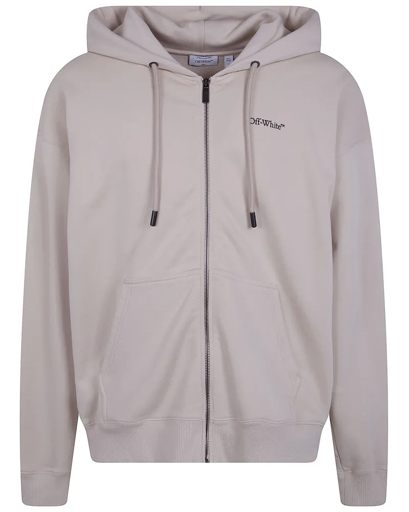 OFF-WHITE Skate Half Arrow Zip Hoodie Gray