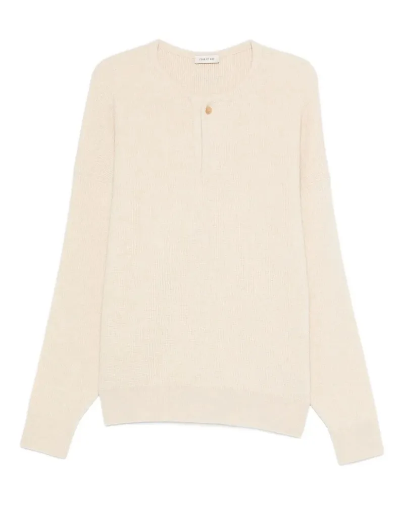 Fear of God Henley" Sweater White