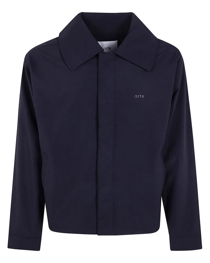 Arte Antwerp Big Collar Nylon Jacket Black