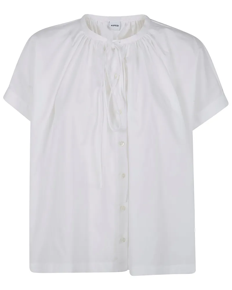 ASPESI Short Sleeves Oversized Shirt White