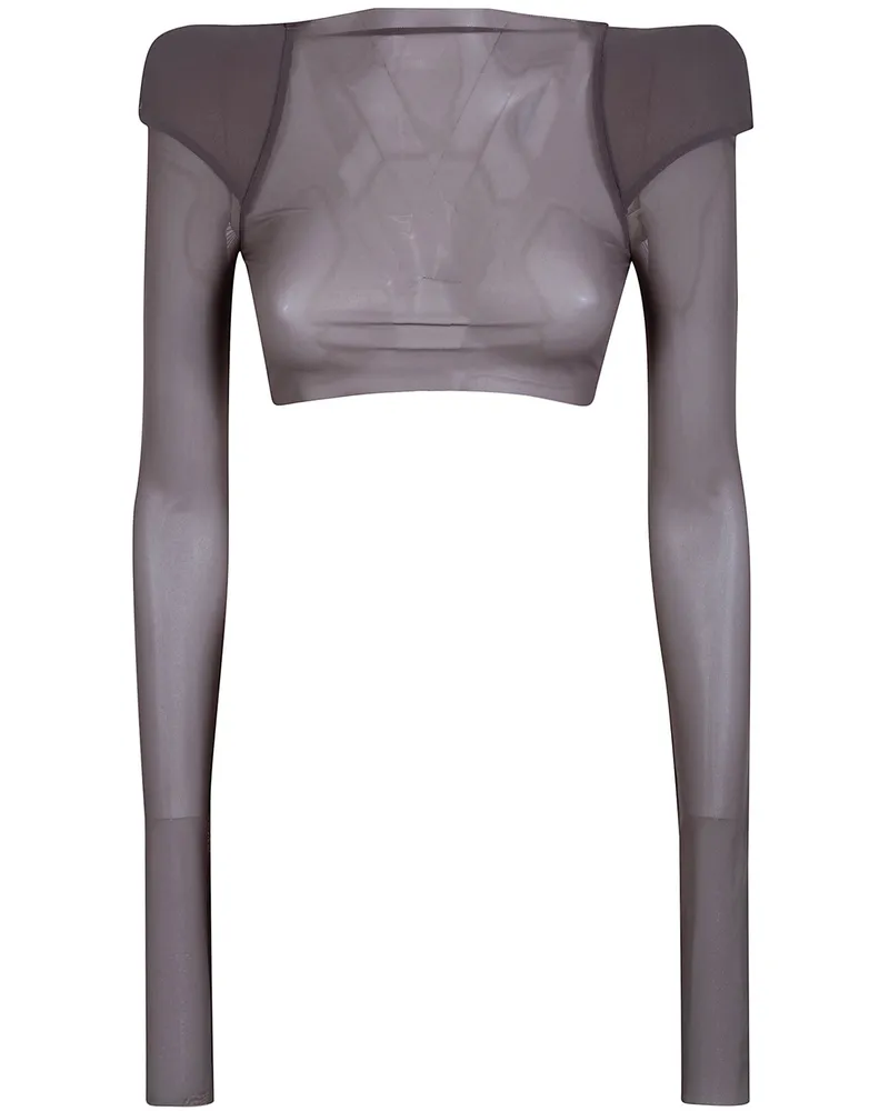 Rick Owens Helm Top" T-Shirt Gray