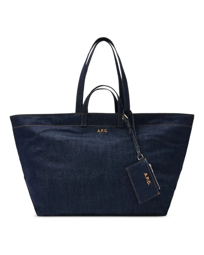 A.P.C. A. P.C. Shoulder Bag Indigo "Le Drummer Toile Blue