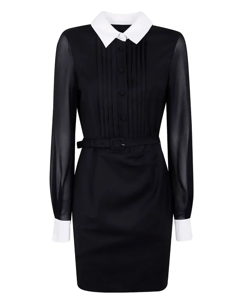 Blumarine Brig" Fresh Wool Georgette Dress Black