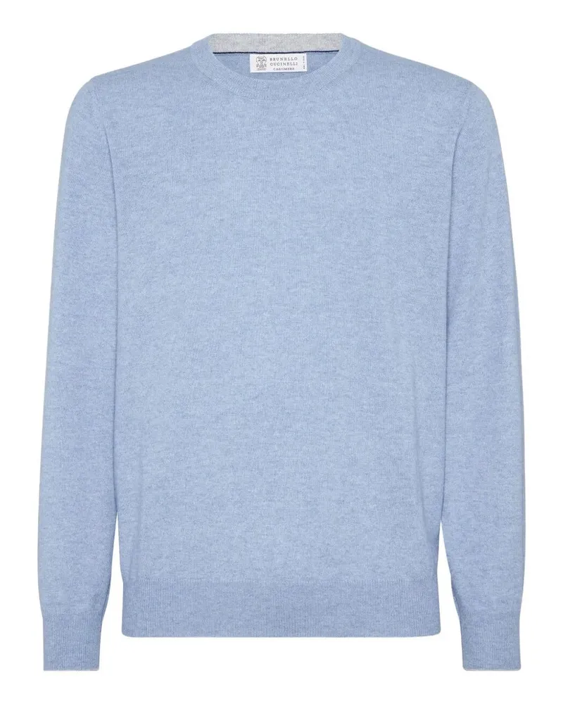 Brunello Cucinelli Classic Cashmere Sweater Gray