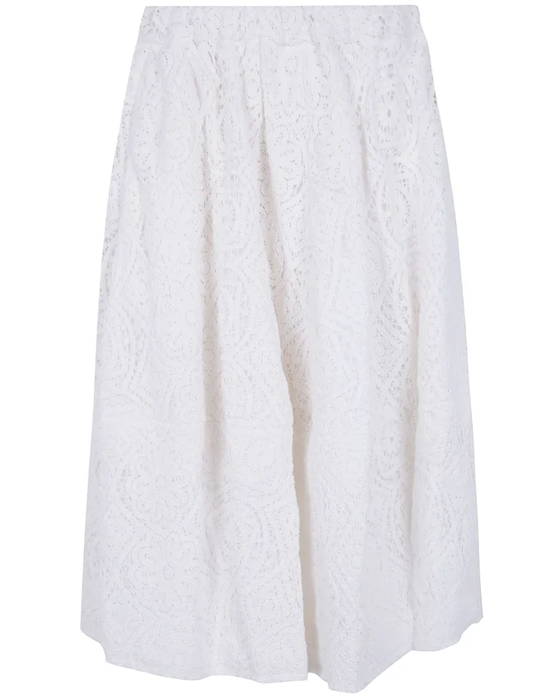 Comme des Garçons Baloon Midi Skirt White